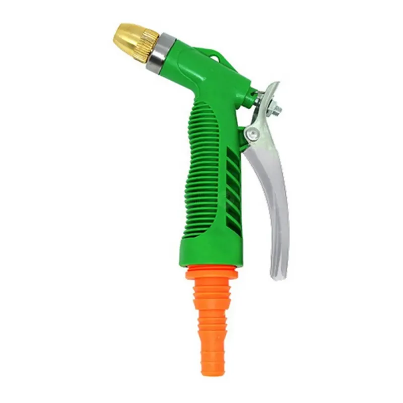 ESGUICHO METAL LATONADO BASE PLÁSTICO VERDE C/ BICO TORNEIRA