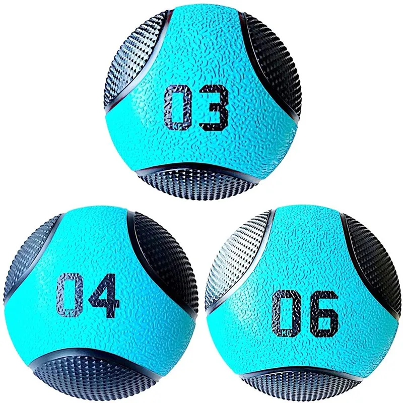 Kit 3 Medicine Ball Liveup PRO 3 4 e 6 kg Bola de Peso Treino Funcional LP8112