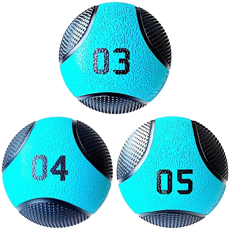 Kit 3 Medicine Ball Liveup PRO 3 4 e 5 kg Bola de Peso Treino Funcional LP8112
