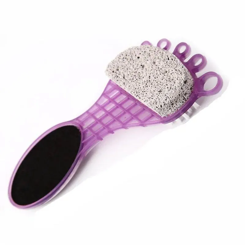Escova 4 Em 1 Com Pedra Pome Lixa Pedicure Esfoliadora Cor:branco,tamanho:único,gênero:unissex