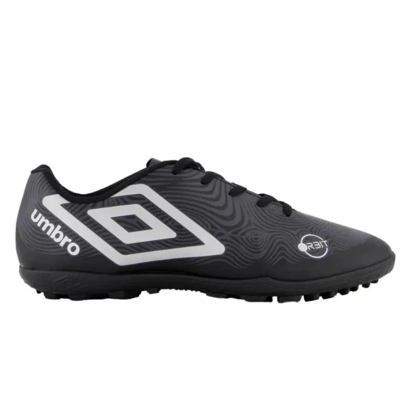 Chuteira Society Umbro Orbit - Preto + prata