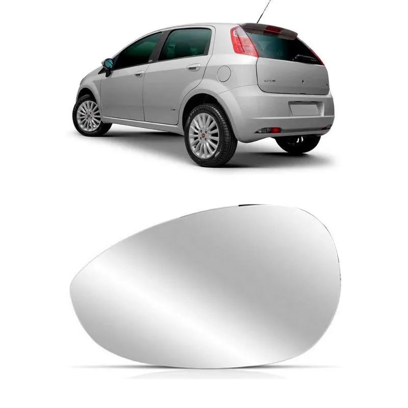 Lente Retrovisor Punto 2007 A 2017 Com Base