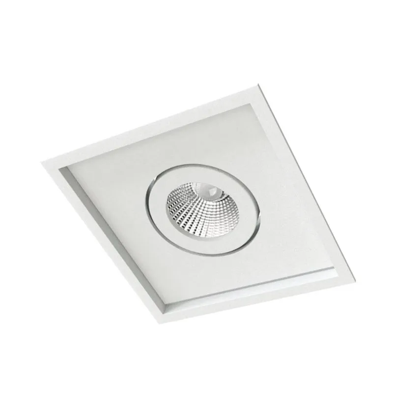 Spot de Embutir Quadrado Para Lâmpada Mini Dicróica GU10 Branco Fosco Soft Bella Luce