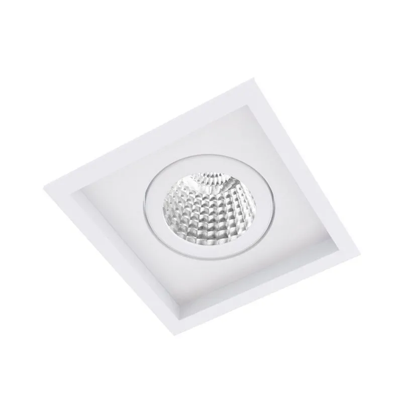 Spot de Embutir Quadrado Para Lâmpada AR70 GU10 Branco Fosco Soft Bella Luce