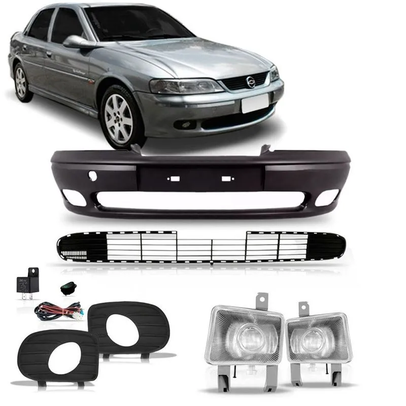 Parachoque Vectra 2000 A 2003 Com Kit Milha E Grade Inferior
