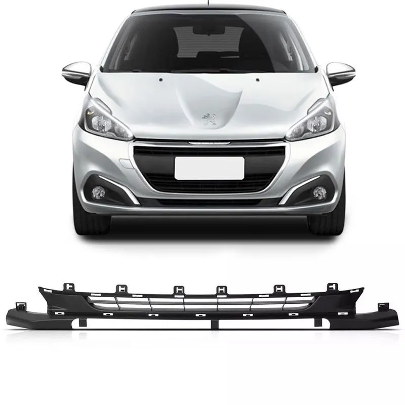 Grade Superior Parachoque Dianteiro Peugeot 208 2017 2018 Sem Furo Para Sensor