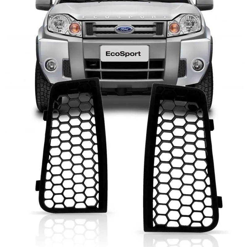 Moldura Grade Parachoque Ecosport 2008 A 2012 Preto