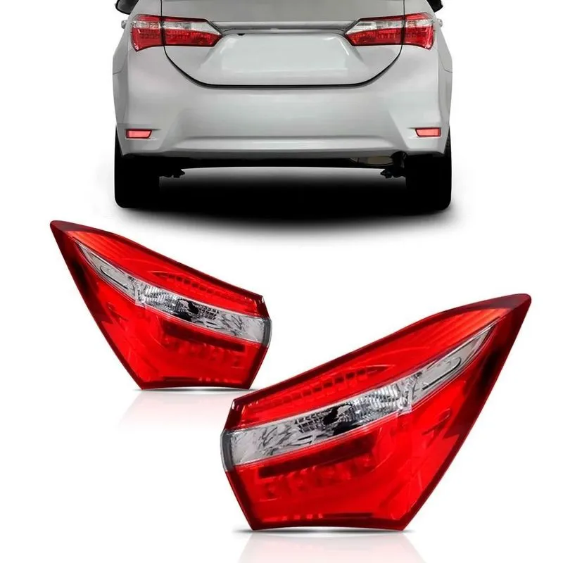 Par Lanterna Traseira Corolla 2016 Canto Com Led