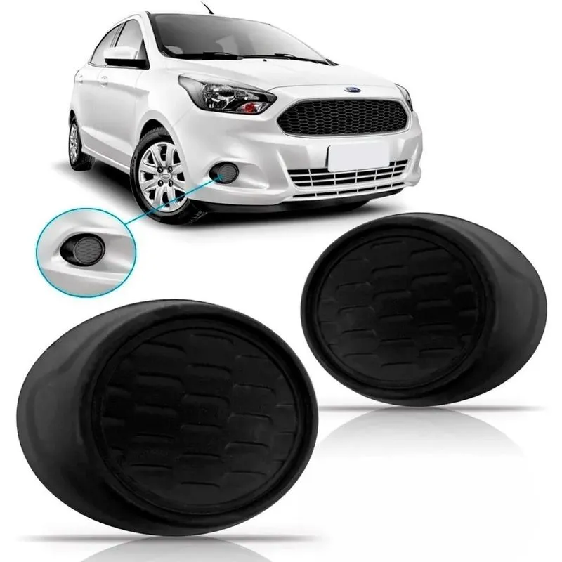 Par Moldura Farol Milha Auxiliar Para Ford Ka 15 A 18 S/furo