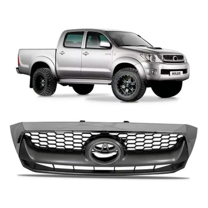 Grade Radiador Hilux Srv 2009/11 Cromado/cinza Escuro Oferta