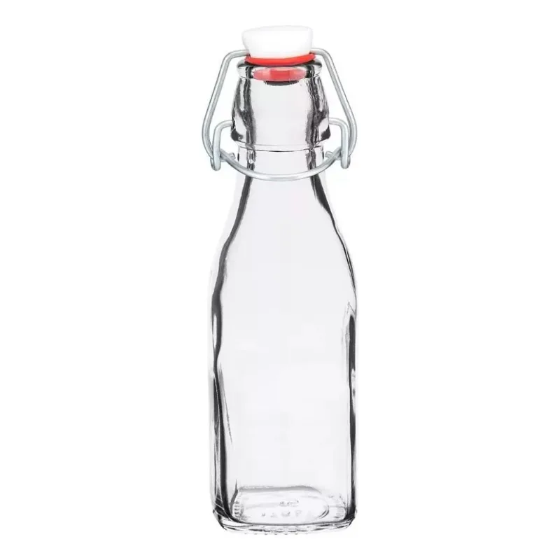 Garrafa de Vidro Clear Tampa Hermética 240ml S0900M - Bono