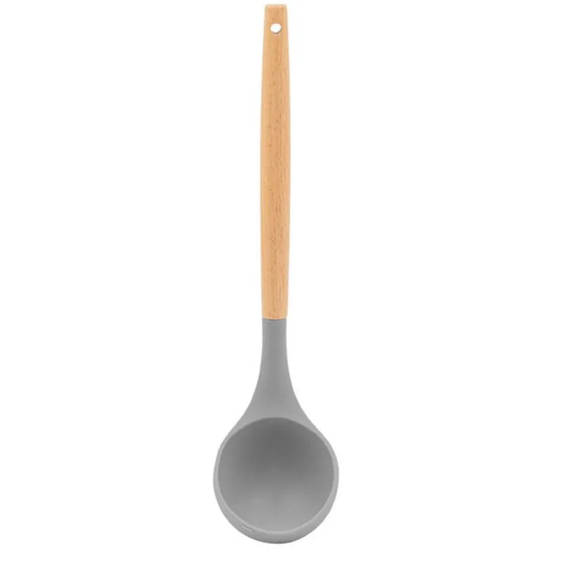 Concha De Silicone Com Cabo De Madeira 31x7cm