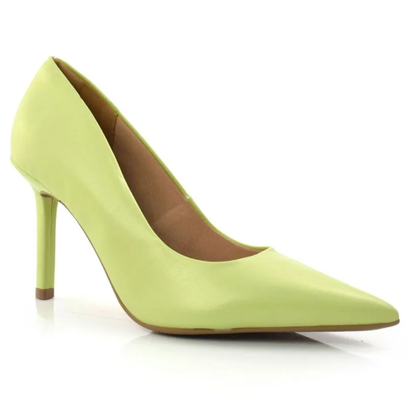 Scarpin com Salto Alto Feminino Via Marte Verde 21-13301-01 34