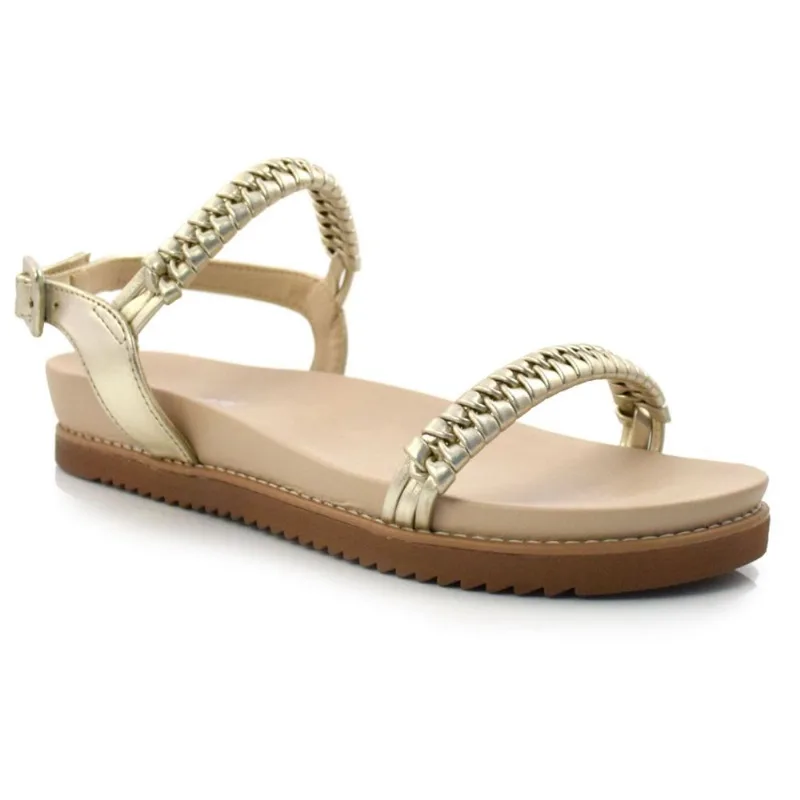 Sandália Flat Feminina Via Marte Amarelo 21-19703-02 37