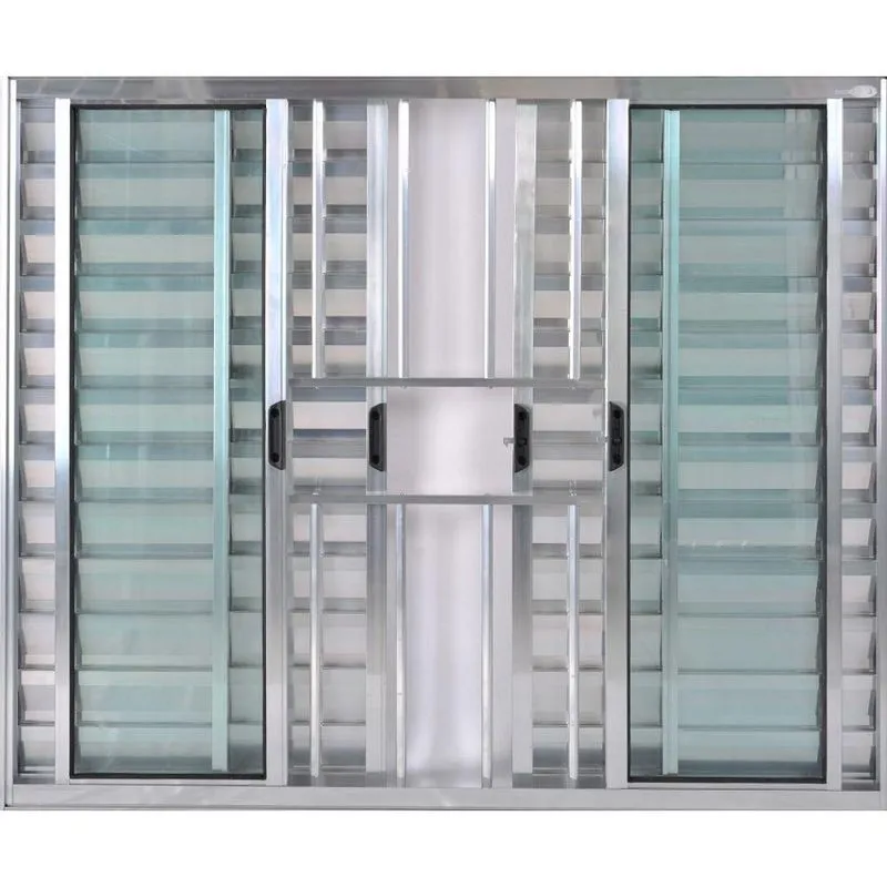 Janela Veneziana Alumínio 6 Folhas 1,20x2,00 Grade Brilhante