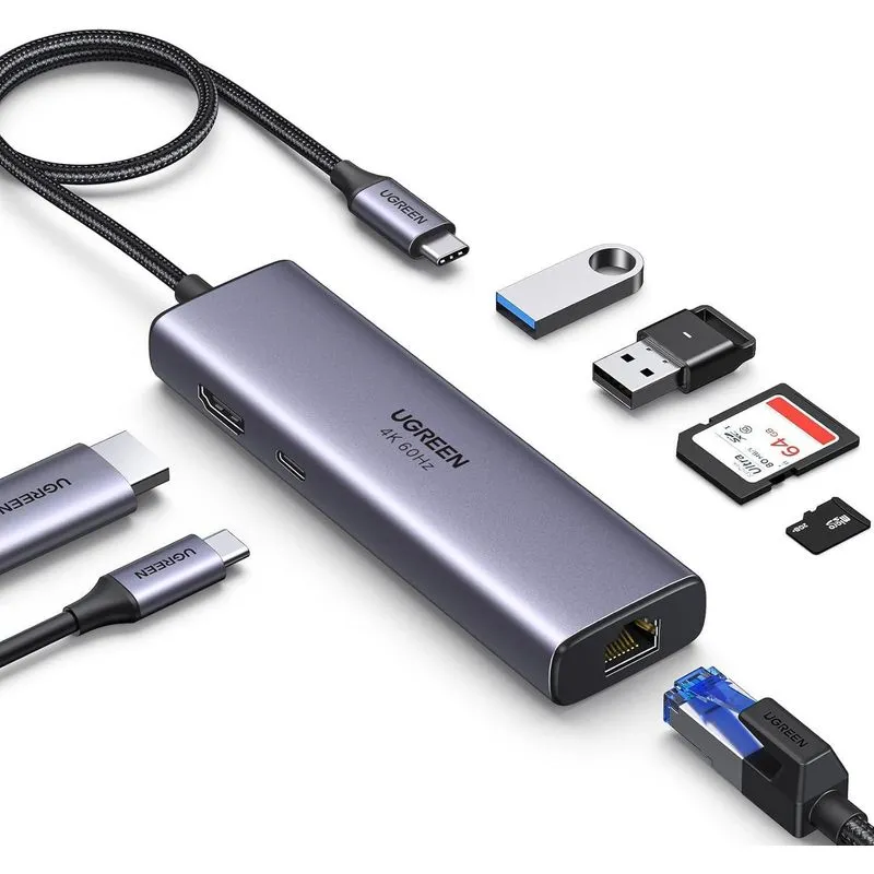 Hub Usb C 5gbps Thunderbolt Leitor De Cartão Notebook Mac M4