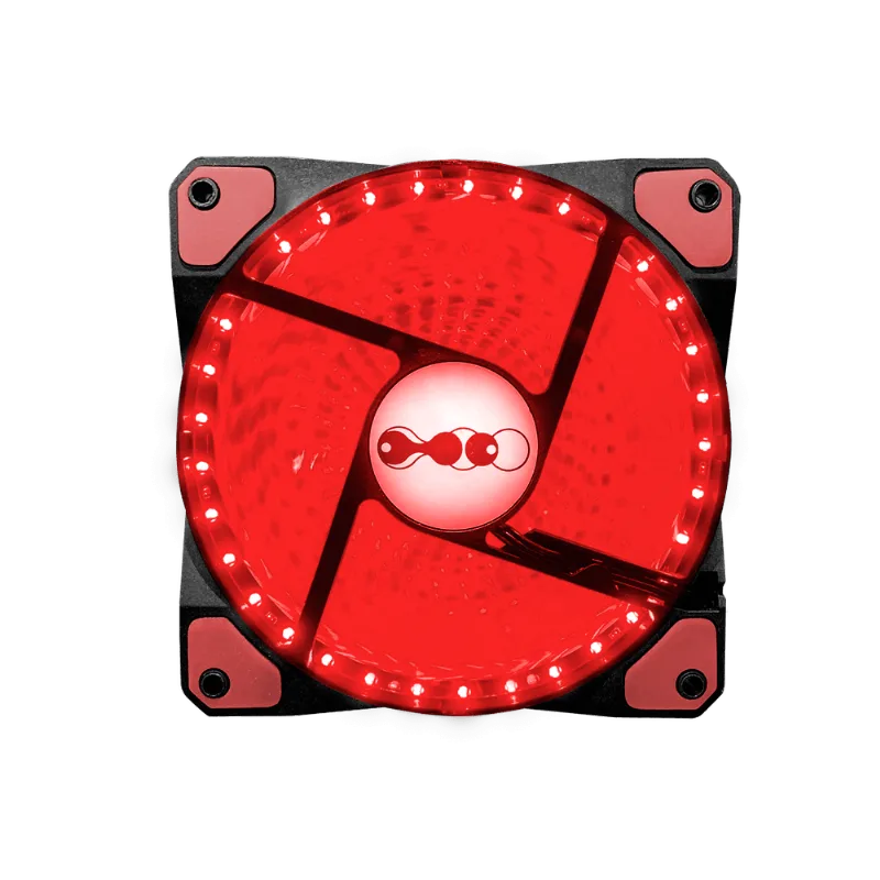 Cooler 12CM x 12CM Com Led Acendimento Cor Vermelha Neologic (32 Luzes de Led)