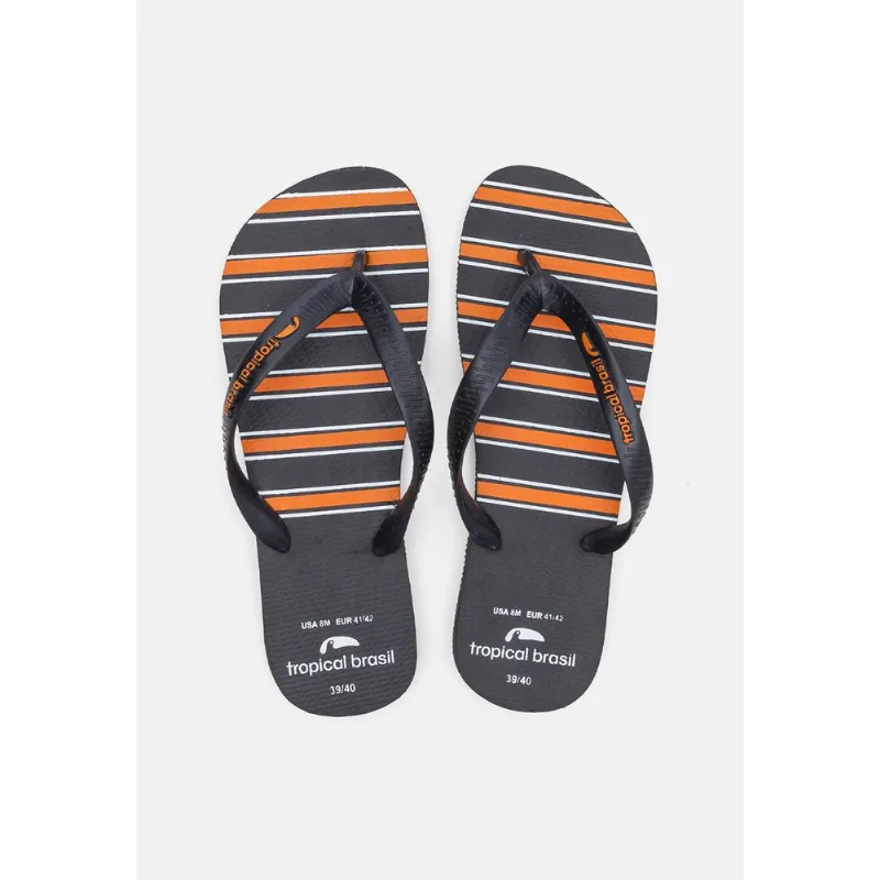 Chinelo Tropical Brasil Estampado Preto - 39