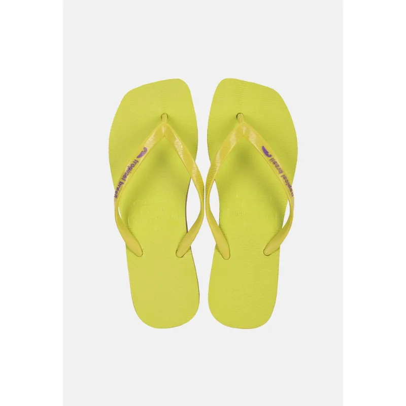 Chinelo Tropical Brasil Tamanco Lima com Roxo - 39
