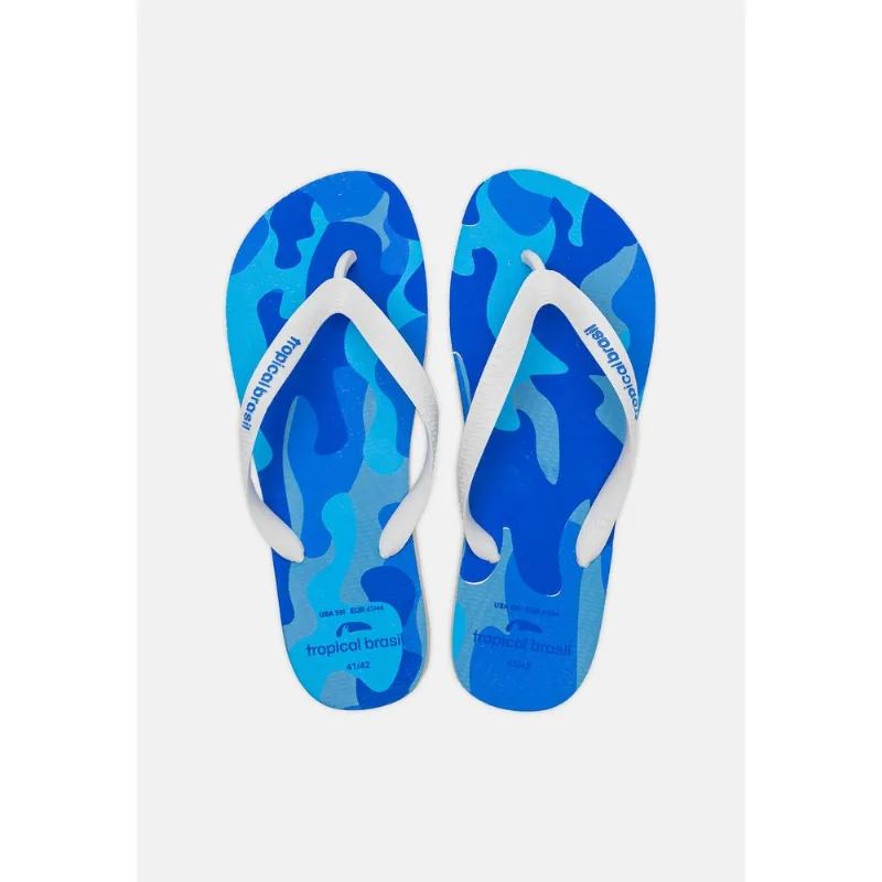 Chinelo Tropical Brasil Estampado Off White - 35