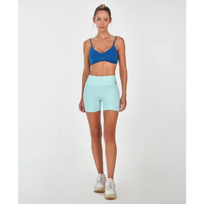 Bermuda Feminina Meia Coxa Alto Giro Cós Alto 2431004 P / AZUL CLARO