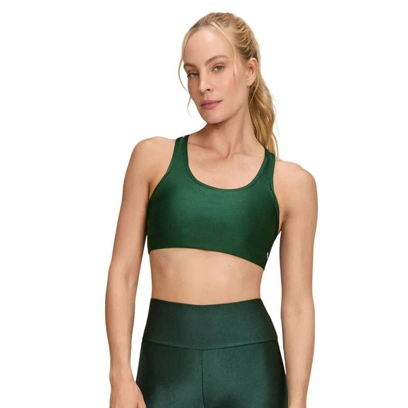 Top Alto Giro Eterno Shine Nadador Feminino 2531512-C6087 M / VERDE ESCURO