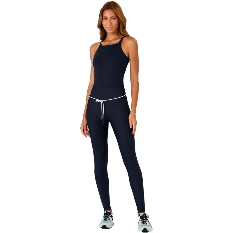 Legging Alto Giro com Cordão e Bolso Feminina G / Preto