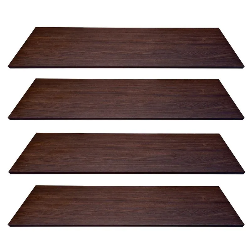 Kit 4 Prateleiras Mdf 60x15 Tabaco Nicho Livros Revista