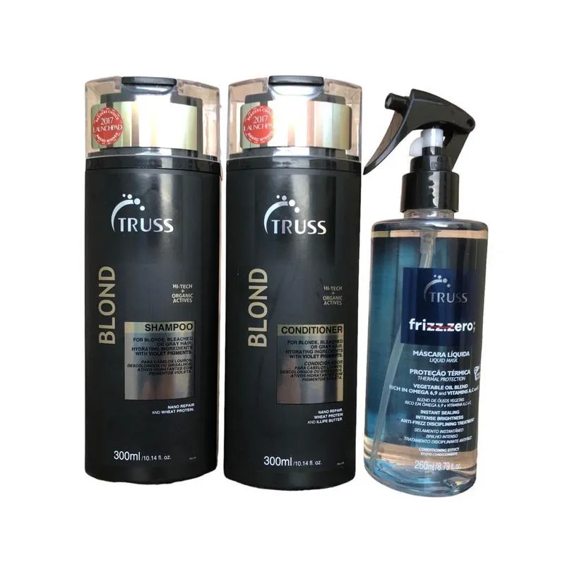 Truss Blond Shampoo E Condicionador 300ml + Frizz Zero 260ml