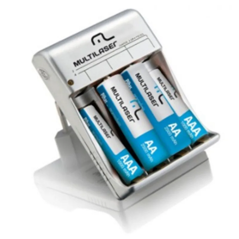 Carregador de Pilhas Multilaser Aa e Aaa Com Pilhas Boa