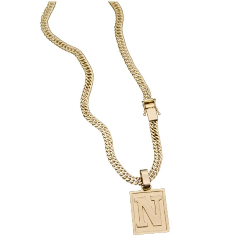 Colar Grumet Duplo Pingente Com A Inicial Para Nomes Com N - A.R Variedades Mt