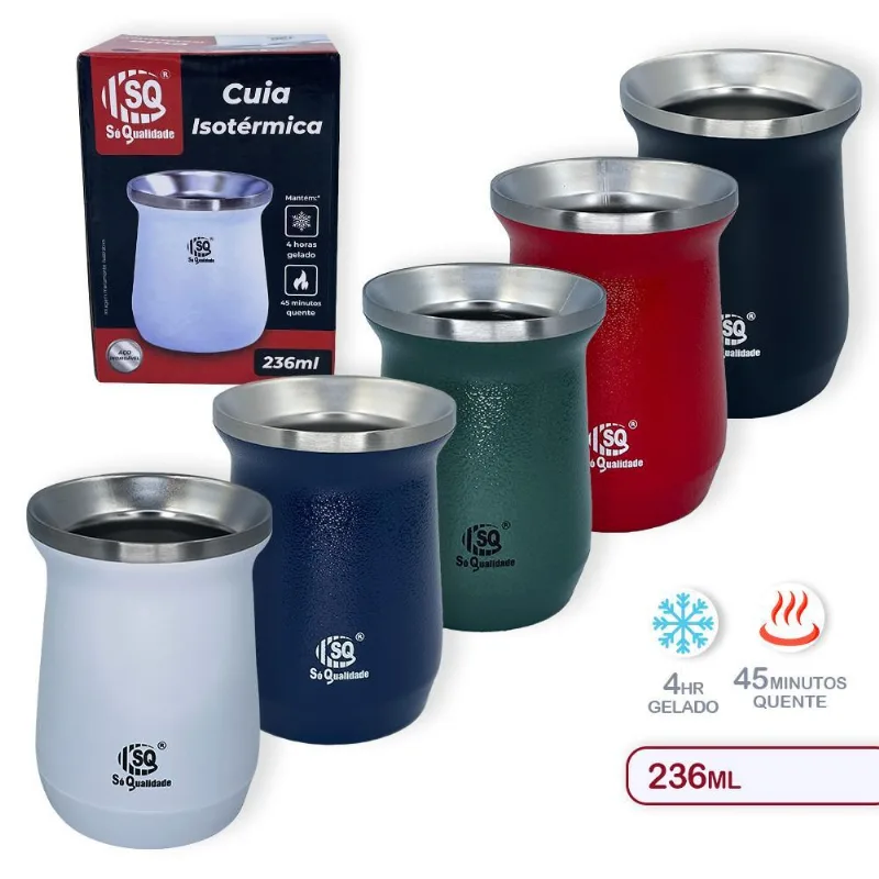 Cuia Térmica Classic Mate 230ml - Preto