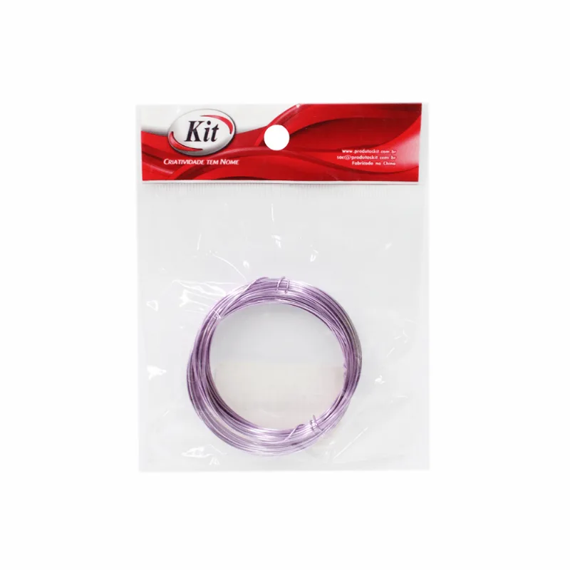 ARAME DE ALUMINIO ROLO C/5M 0.80MM LILAS 4