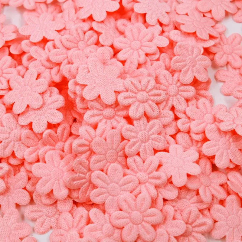APLIQUE FLOR PRENSADA 20MM EM POLIESTER COM 500 UNIDADES 210 - Salmon