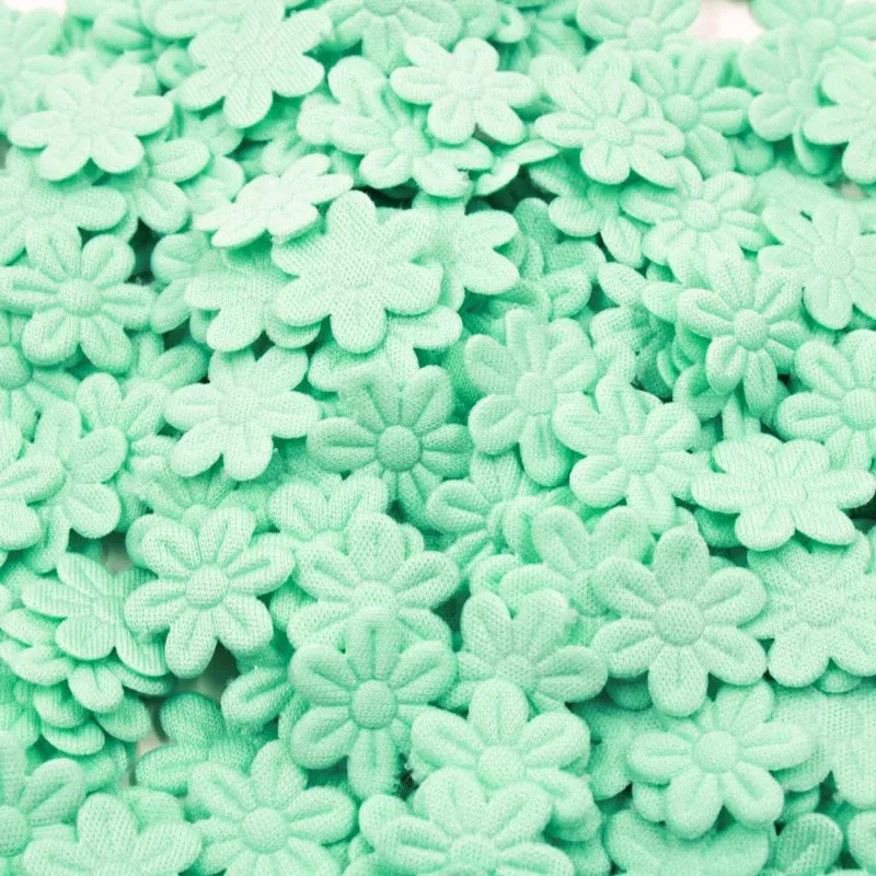 APLIQUE FLOR PRENSADA 20MM EM POLIESTER COM 500 UNIDADES 214 - Verde Claro