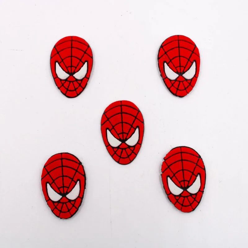 APLIQUE HERÓI ARANHA 22X15MM EMBORRACHADO COM 50 PEÇAS 201 - Vermelho