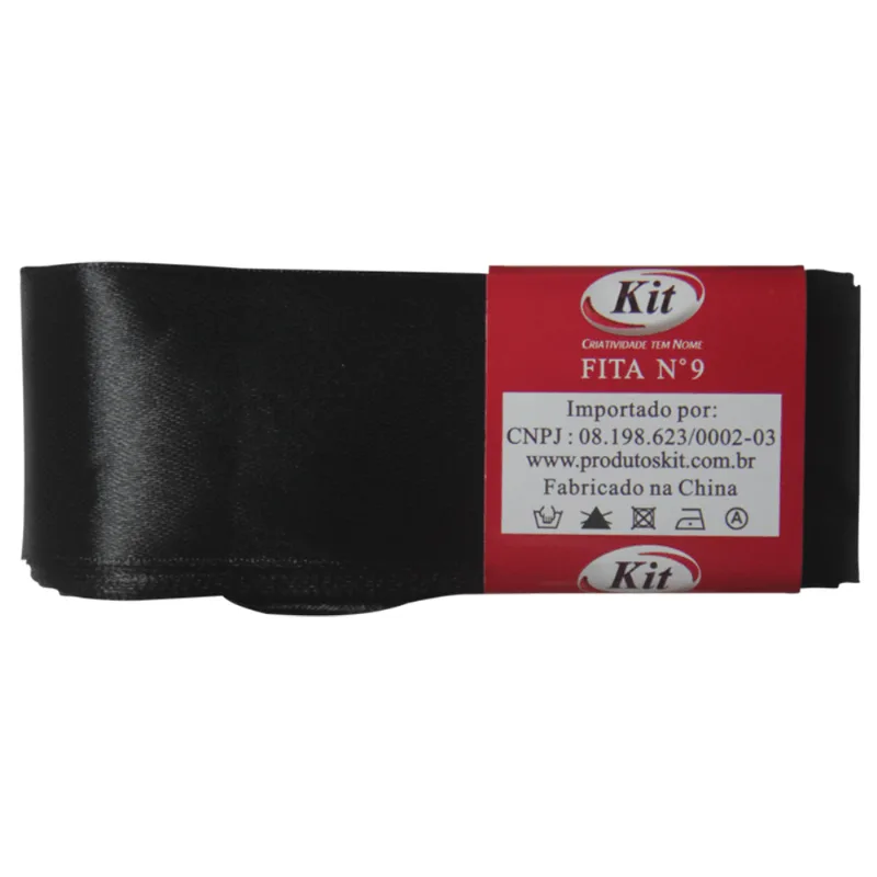 FITA CETIM 10MTS N.09 38MM PRETO 39