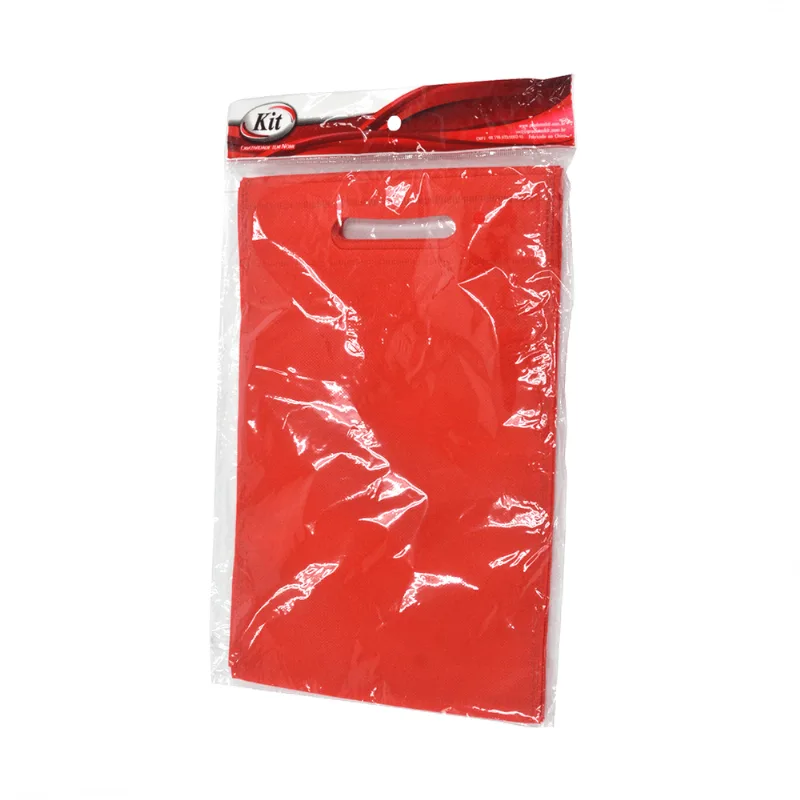 SACOLA DE TNT 32X20CM C/10 R.YW-115 VERMELHO ÚNICA