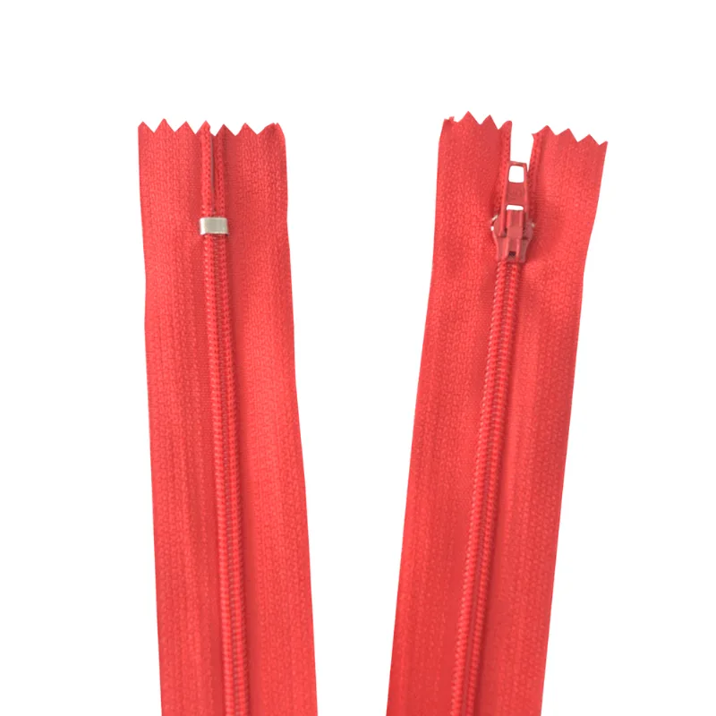 ZIPER NYLON FINO 30CM 148 VERMELHO VERMELHO