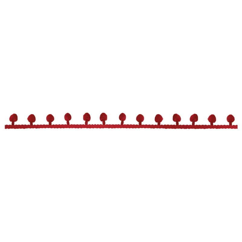 FRANJA POMPOM 10MM MEDIO VERMELHO 26
