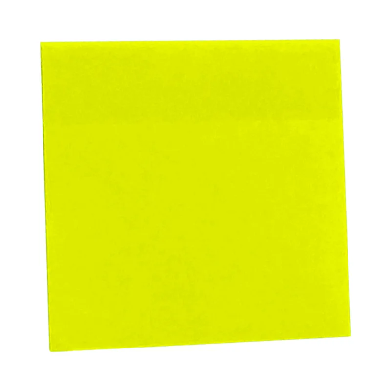 BLOCO PARA RECADO 76X76MM TRANSP R.QHSL53 AMARELO ÚNICA