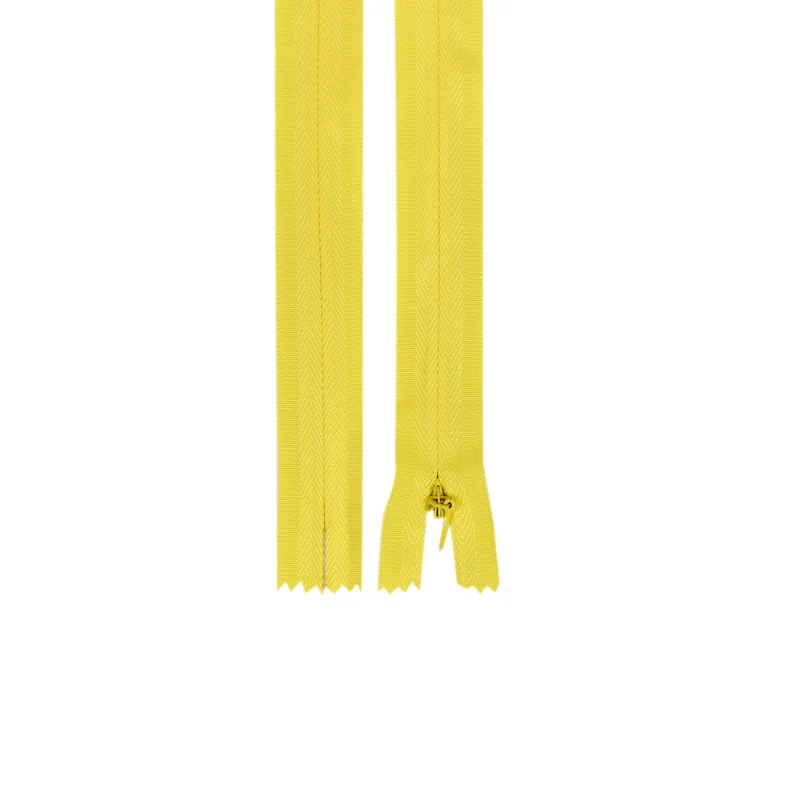 ZIPER INV. TECIDO 60CM 110 AMARELO CANARIO LEMON YELLOW