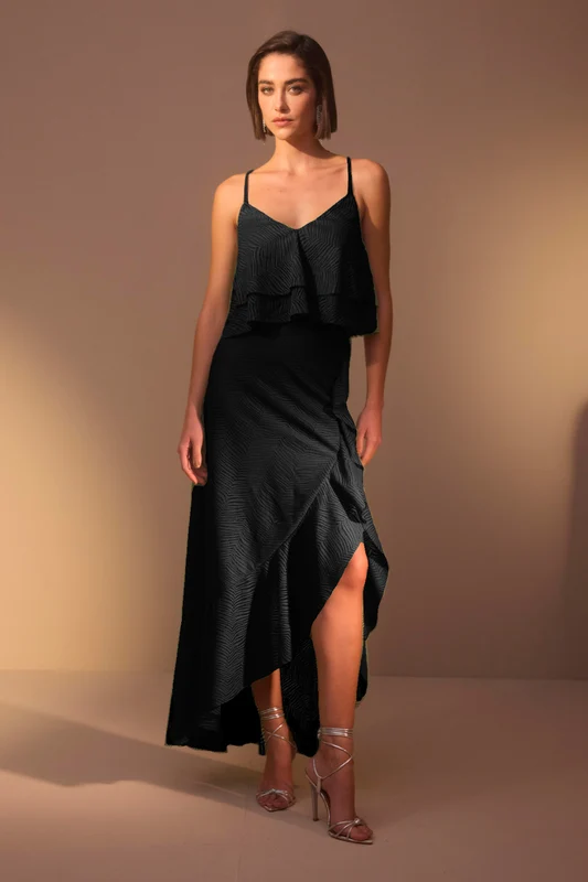 Top Liso Com Alças De Cordão Preto / M / Feminino