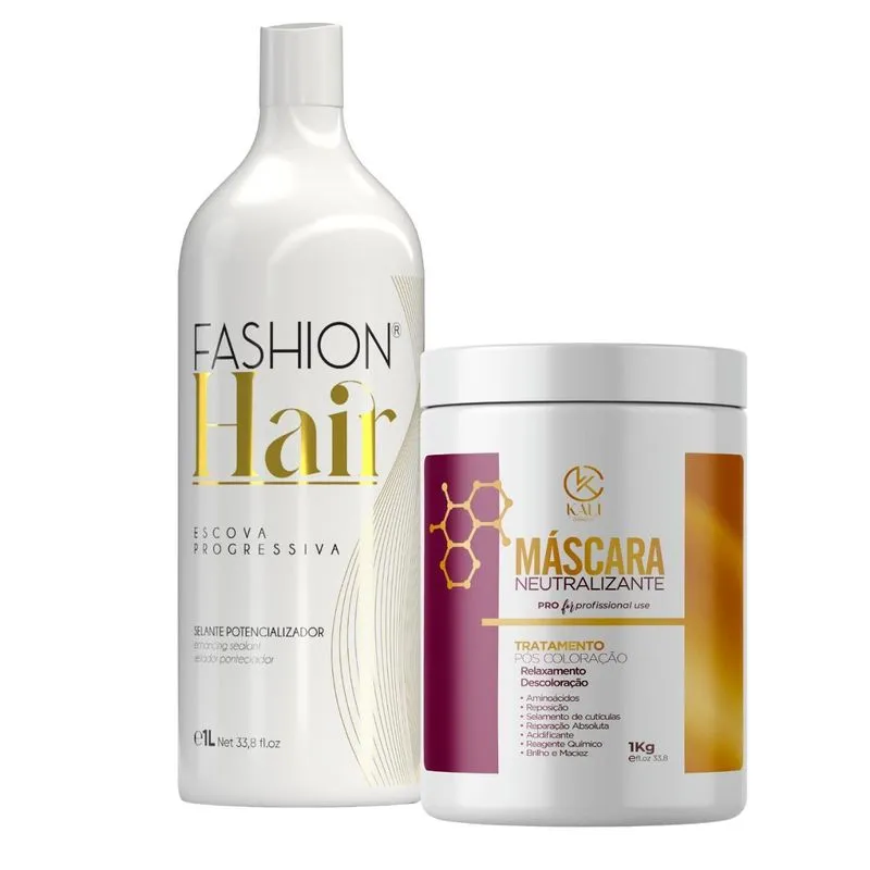 Alisamento Profissional Fashion Hair 1l + Neutralizante 1kg