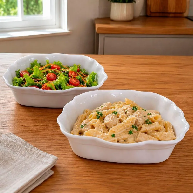 Tigela Bowl Saladeira Quadrada 2L Kit 8 Peças em Melamina Resistente e Durável para Uso Doméstico