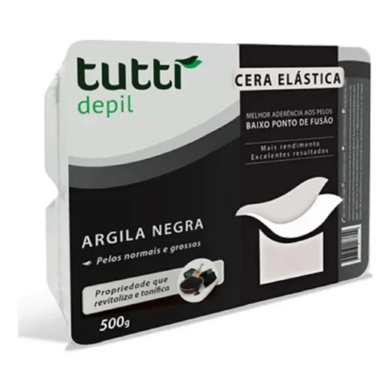 Cera Elástica Argila Negra 500g Para Peles Oleosas Premium