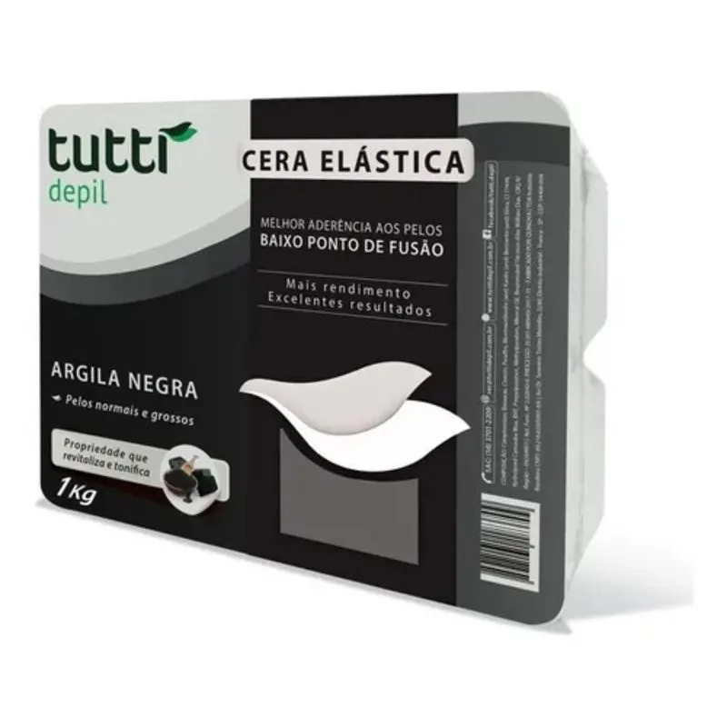 Cera Elástica Argila Negra 1kg Para Peles Oleosas Premium