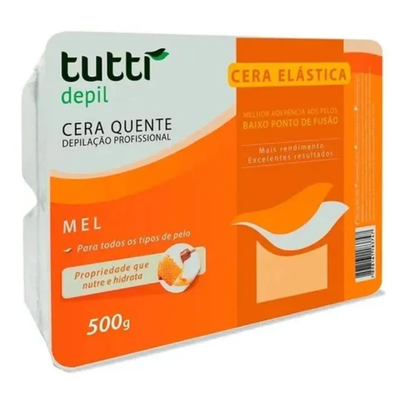 Cera Elástica Mel 500g Mais Aderência Aos Pelos Premium