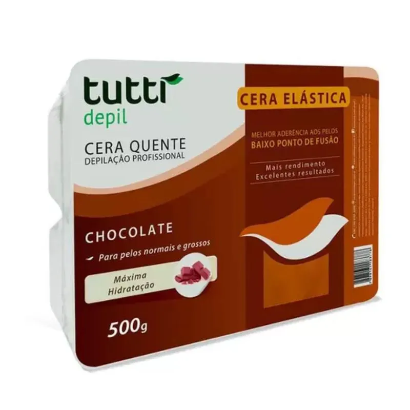 Tutti Depil Cera Elástica Chocolate 500g Super Premium
