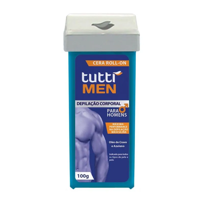 Tutti Depil Cera Roll-on Men 100g Rendimento Superior